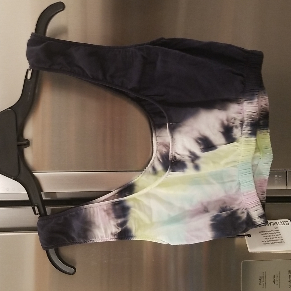 💕ELECTRIC & ROSE💕 Linda Crop Top ~ Onyx Lavender Glow Tie Dye Pattern XS NWT - Picture 7 of 14